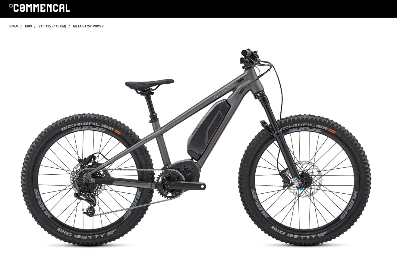 Commencal Meta HT 24 Power 2026 junior electric mountain bike rental in Alpe d&rsquo;Huez