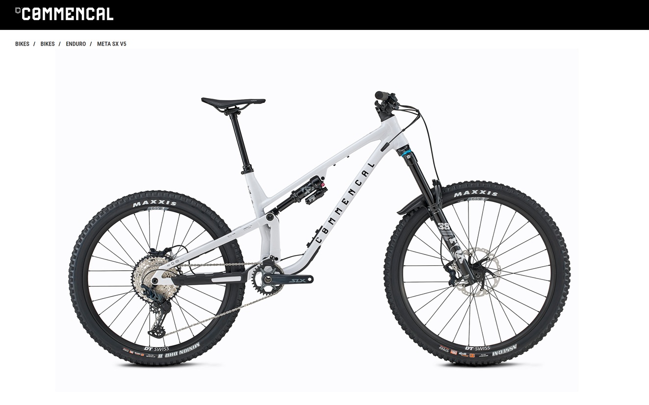 COMMENCAL Meta SX V5 Essential 2026 enduro mountain bike rental in Alpe d&rsquo;Huez