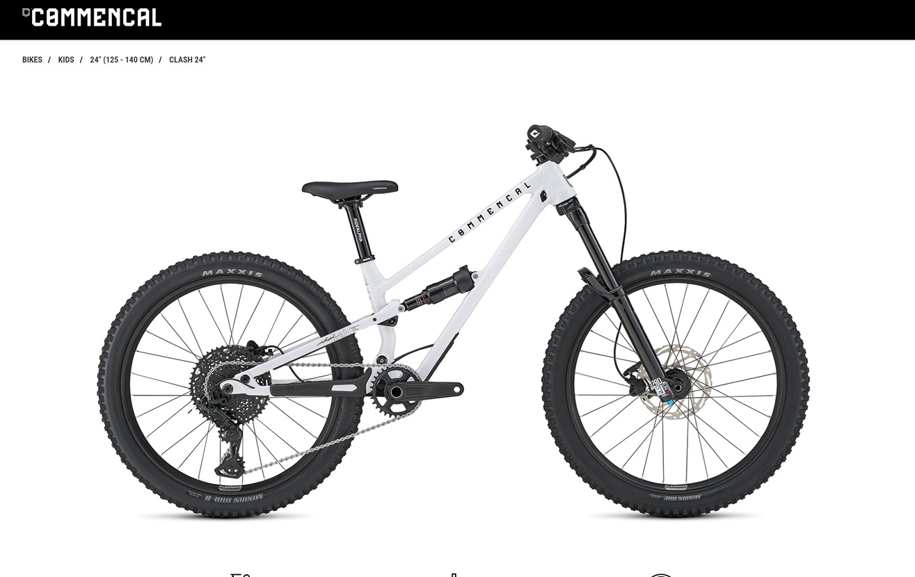 COMMENCAL junior mountain bike rental in Alpe d&rsquo;Huez for children and teenagers